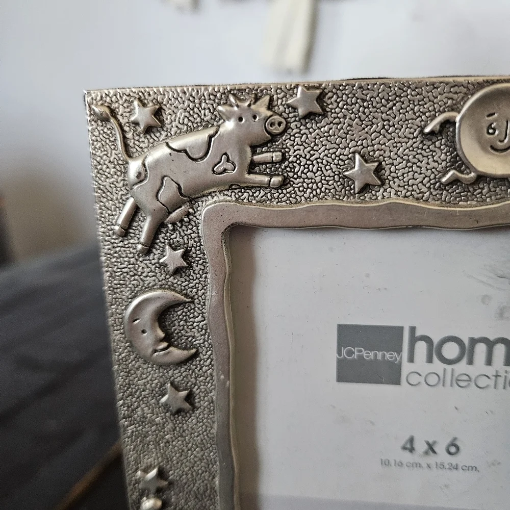 JCPenney Home Collection Nursery Rhyme Cat & The Fiddle Silver Photo Frame Album